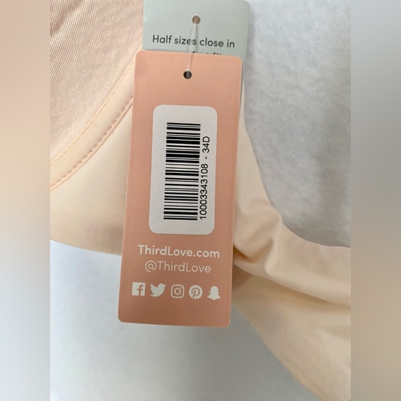 Third Love NWT Classic T Shirt Bra 34D, Molded Ultra Thin Memory Foam Cu… - Picture 8 of 8